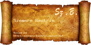 Szemere Beatrix névjegykártya