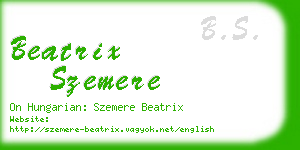 beatrix szemere business card